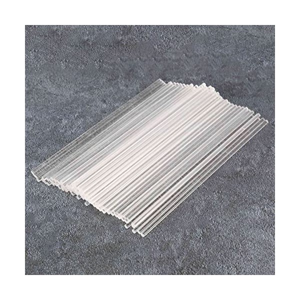 VENOAL 200 Pièces 6 Pouces Acrylique Bâtons de Sucette Tiges Acryliques Réutilisables Claires pour Faire des Sucettes Gâteau 