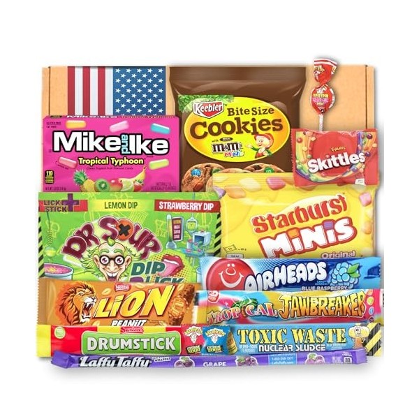 Crazy Sour Box – Import USA – Idée cadeau parfaite – Top best-seller – Cadeau, Anniversaire, Pâques – Sweets USA – Best Produ