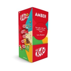 Coffret cadeau KitKat Mini Mix personnalisée avec nom ou message - Coffret cadeau KitKat personnalisée pour les amateurs de K