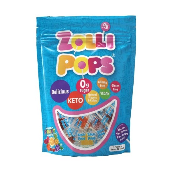 Zollipops Clean Teeth Pops, Anti Cavity Lollipops, Variety Pack, 25 Count by Zollipops