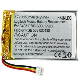 DC 3.7v 1150mah 503450 Lithium ION Polymer Battery Replacement pour Souris de Jeu sans Fil Logitech G403 G703 G900 G903 Prodi