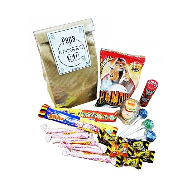 NostalGift.com - Sachet Bonbon des années 90 "Papa des années 90" - Cadeau Papa