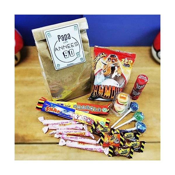 NostalGift.com - Sachet Bonbon des années 90 "Papa des années 90" - Cadeau Papa