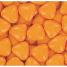 Dragées Adam POCHON 500g Mini-Coeur, Orange Brillant Mini-Coeurs 