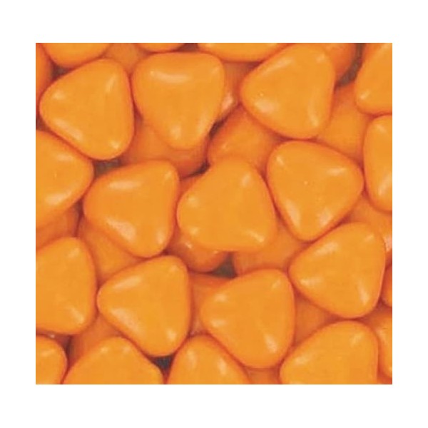 Dragées Adam POCHON 500g Mini-Coeur, Orange Brillant Mini-Coeurs 