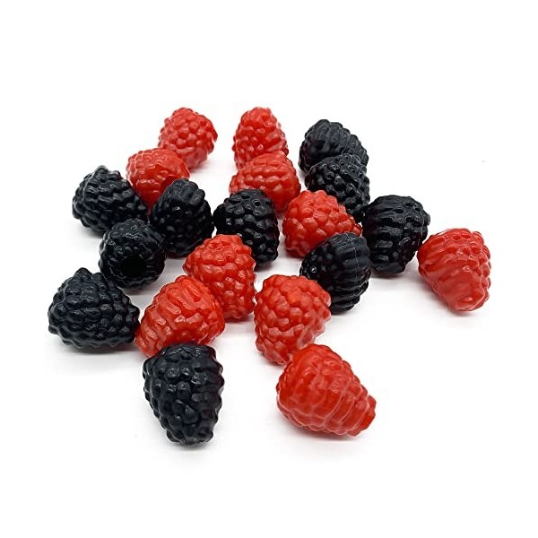 Modèle de fruits Décoration de fête Plastique framboise Faux Fruits Decoration 20 pièces simulation de fruit framboise fraise