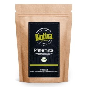 Menthe poivrée bio coupe grossière 200g 2x100g - Thé à la menthe - Mentha piperita - embouteillé et contrôlé en Allemagne -