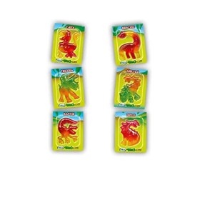 Vidal Dino Jelly Friandises en forme de dinosaures Saveur fraise Format de 66 pièces