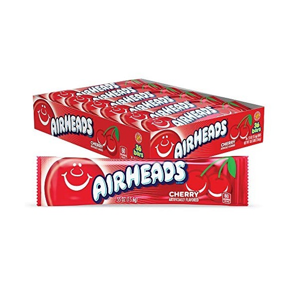 Air Heads Airheads Taffy, Cerise 15g Pack de 36 