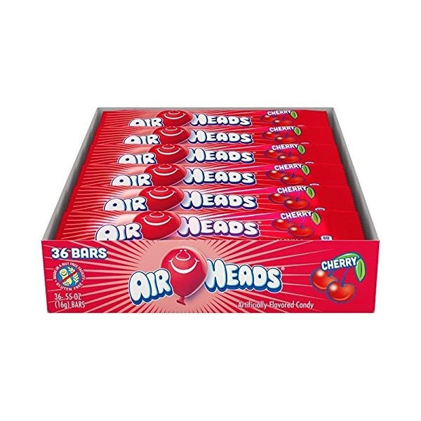 Air Heads Airheads Taffy, Cerise 15g Pack de 36 