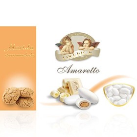Dragées Amande recouverts de Chocolat Blanc avec Biscuits Italiens Amaretti 500g 90 Unités 