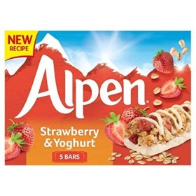 Alpen Barres aux Céréales à la Fraises/au Yaourt 5 Barres 144 g