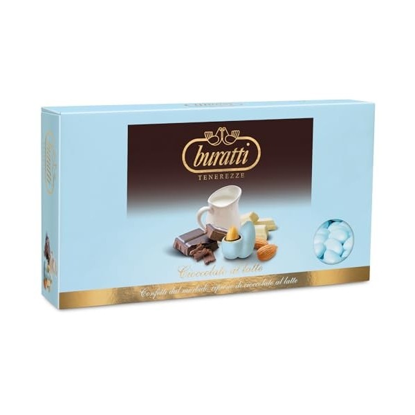 Buratti Confetti Dragées à lamande Recouverte de Chocolat Tendresses Bleues 1 Kg