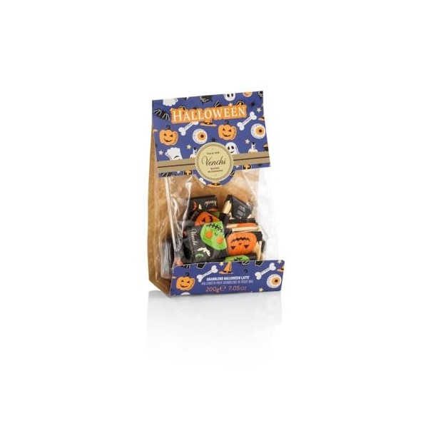 Venchi - Collection Halloween - Sachet Cadeau avec Chocolats au Lait Assortis, 200 g - Idée Cadeau - Sans Gluten