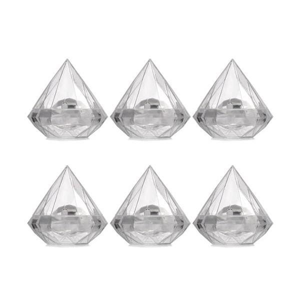 Scnvsi 6 pièces boîte de rangement de bijoux de bonbons élégante et pratique conceptions de diamant uniques garder les articl