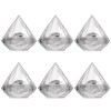 Scnvsi 6 pièces boîte de rangement de bijoux de bonbons élégante et pratique conceptions de diamant uniques garder les articl