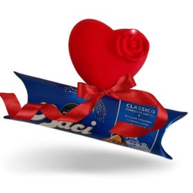 Baci Perugina Cadeau Noël 2023 - Fourreau Perugina 37,5 g + Cœur lumineux + Sac en organza