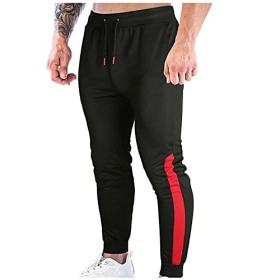 Pantalon décontracté pour homme avec plusieurs poches - Pantalon de travail - Coupe droite - Avec cordon de serrage, Noir , 3