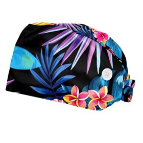 RIEODKFMHD Lot de 2 casquettes de travail avec boutons réglables pour homme et femme avec bandeau absorbant, lavable, taille 