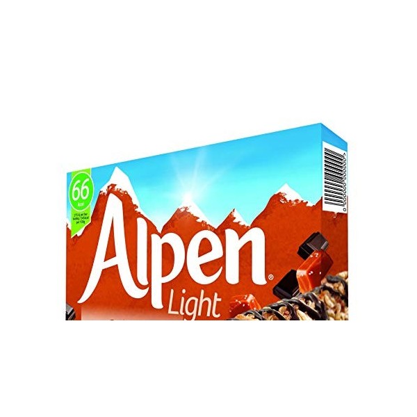 Alpen Barres de céréales légères, caramel salé, 5 x 19 g