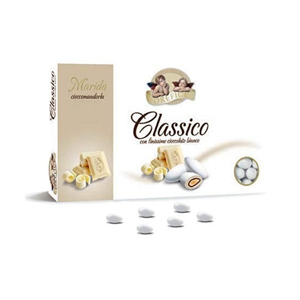 Dragées aux Amande Recouvert de Chocolat Blanc 500g 90 Unités 