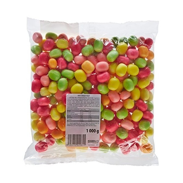 Haribo Bonbon Gélifié Mao Croqui Fruits 1 kg - Lot de 2