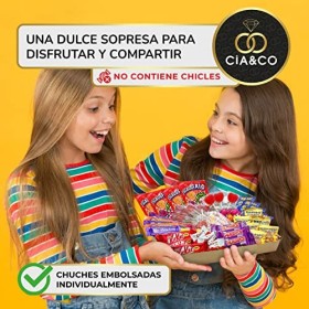 Coffret de Bonbons, Bonbons et Chocolats avec Carte Cadeau · Sélection Cia&Co avec 800 grammes de Bonbons Parfait pour les An