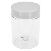 Pot de PET 100 ml transparent, avec couvercle en plastique, blanc, 10 pièces