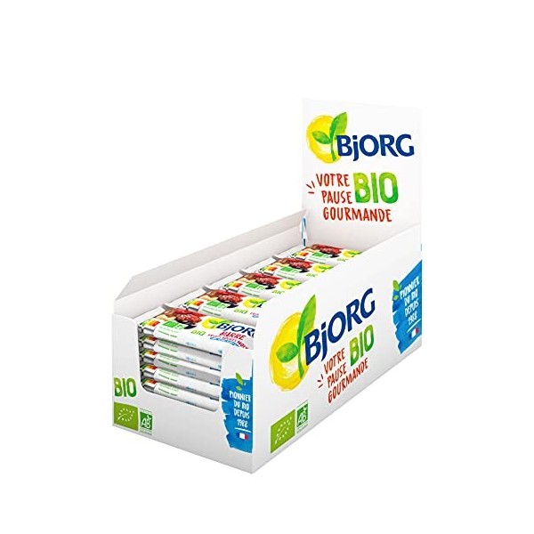 Bjorg Barre Énergétique Noix de Cajou Cranberry Bio – Source de Fibres et de Protéines – Encas Sain pour le Sport : Vélo, Fit