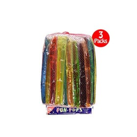 Fun Pops Lot de 3 bâtons de glace assortis - Refreshing - Sans graisse - 24 x 70 ml