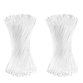 IGUATU 200 Pièces 6 Pouces Acrylique Bâtons de Sucette Tiges Acryliques Réutilisables Claires pour Faire des Sucettes Gâteau 