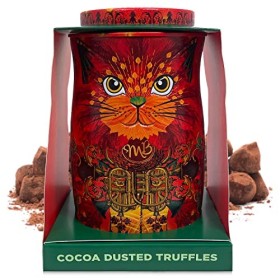 Monty Bojangles Orange Angelical Cat Boîte en étain Truffes saupoudrées de cacao 135 g