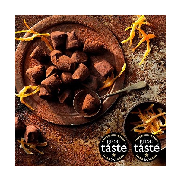 Monty Bojangles Orange Angelical Cat Boîte en étain Truffes saupoudrées de cacao 135 g