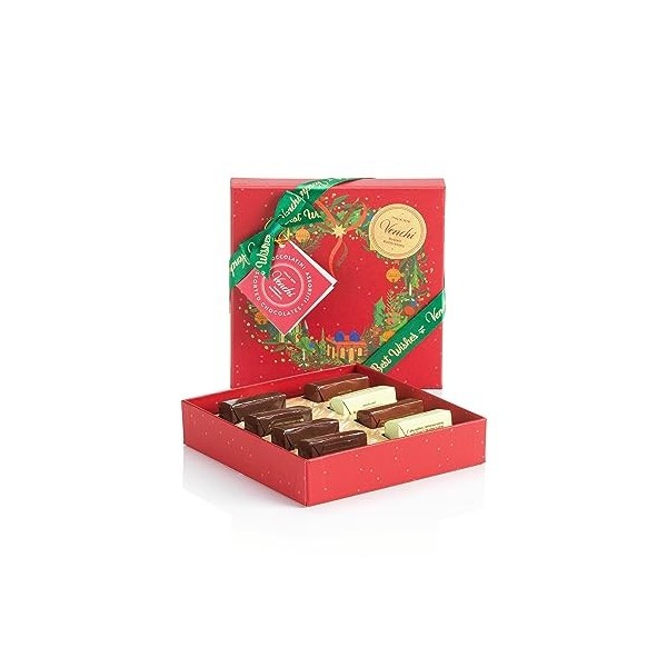 Venchi - Collection de Noël - Boîte Cadeau avec Chocolats Lingots Assortis, 108 g - Idée cadeau - Sans gluten