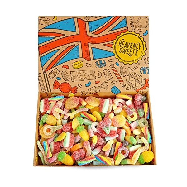 Coffret cadeau bonbons – Grand assortiment de bonbons britanniques Pick and Mix – 850 g de confiserie rétro de qualité assort