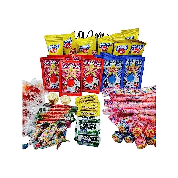 Mega Pack Bonbons - 100 Unité : Marques TOP pour Anniversaire, Noël, Halloween, Pinatas, Fêtes d’Enfants - Assortiment de Fri