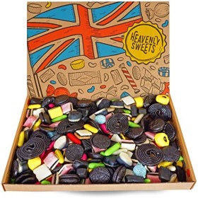 Coffret cadeau de bonbons à la réglisse – Grande sélection de bonbons à la réglisse – 850 g Pick and Mix Retro Réglisse Coffr