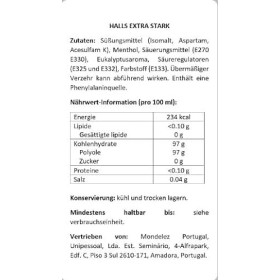 Halls - Bonbons à la menthe extra-forte - lot de 12 paquets de 35 g