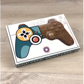 Manette de console en chocolat - Taille Réelle - chocolat de fabrication artisanale - en chocolat lait 100g - 17x11cm - PS4