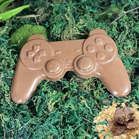 Manette de console en chocolat - Taille Réelle - chocolat de fabrication artisanale - en chocolat lait 100g - 17x11cm - PS4