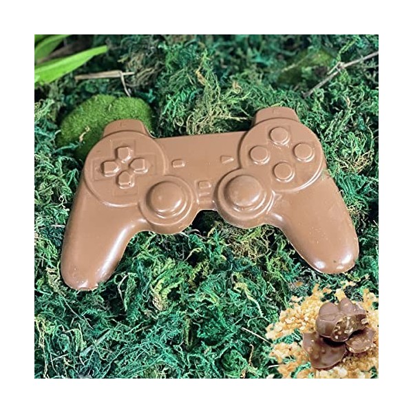 Manette de console en chocolat - Taille Réelle - chocolat de fabrication artisanale - en chocolat lait 100g - 17x11cm - PS4