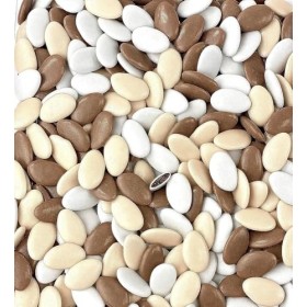 Dragées chocolat variation chocolat taupe ivoire 1kg - pas cher - environ 320 dragées - Fabrication artisanale en France