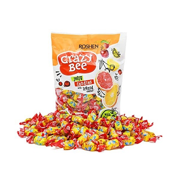 Roshen Crazy Bee Frutty Jelly Candy, 2.2 lbs/ 1 Kg