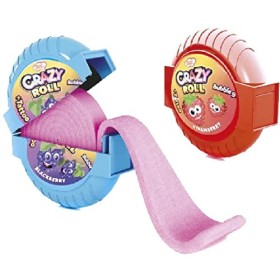 Rouleau de gomme à mâcher Crazy Roll + Tattoo Joygum Box de 24 pièces