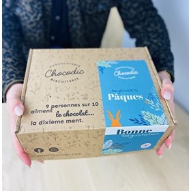 CHOCOLAT DE PAQUES - COFFRET 5 SPECIALITES : nougats, biscuits, confiture de lait, croustybilles et cacahuètes grillées - CHO