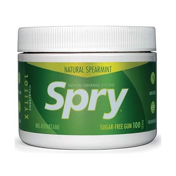 Xlear - Spry Chewing Gum with Xylitol Spearmint - 100 Piece s 