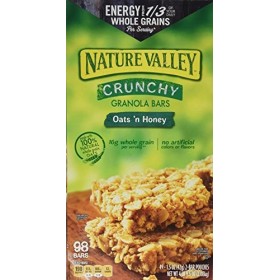 Natures Valley Crunchy Granola Bars, Oats/Honey, 98 Count Net WT 4lb 9.01oz 