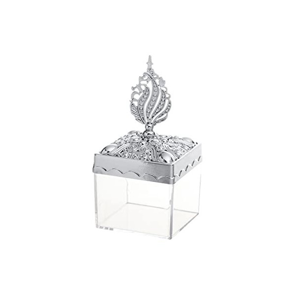 Oyrcvweuy Lot de 12 boîtes à bonbons carrées multifonctions en plastique transparent pour mariage, anniversaire, Nouvel An, d