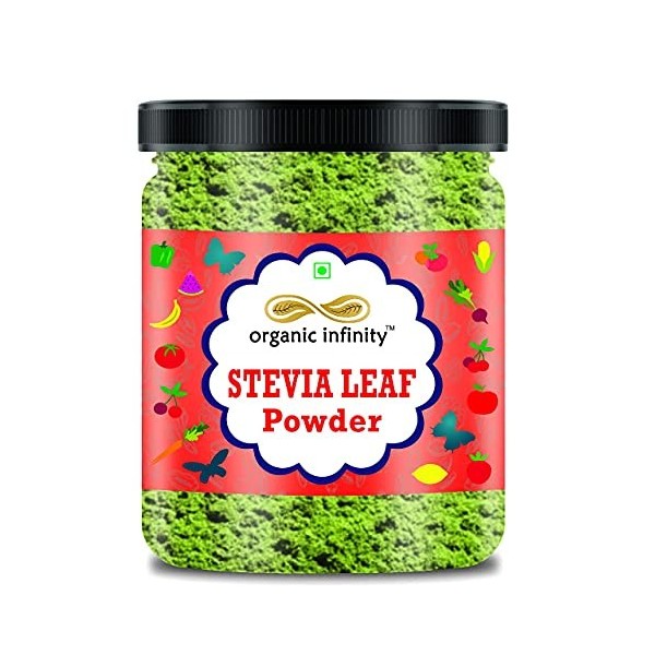 Green Velly Indian Organic Infinity Stevia leaf powder - 100 GM By Organic Infinity