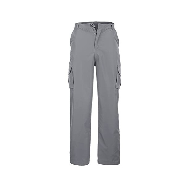 MILAX Pantalon de travail cargo léger pour homme avec poches en coton extensible décontracté - Coupe ajustée - Coupe ample - 